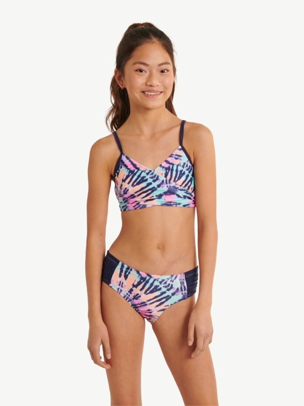 Justice Beach Two Piece Set Tie Dye Pattern Multicolor Girl's Size Large (12/14)
